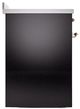 Ilve® Nostalgie II Noblesse 30'' Glossy Black Pro Style Induction Range with Copper Trim-2
