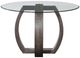 Bassett Mirror Kellan Clear Dining Table with Charcoal Gray Base-1