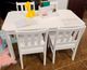 Elements International Travis 5-Piece White Youth Dining Set-1