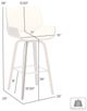 Armen Living Tyler 2-Piece Cream/Walnut Counter Stool Set-2
