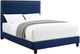 Elements International Erica Blue Upholstered Queen Platform Bed-1