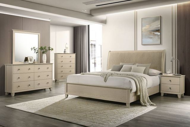 New Classic® Home Furnishings Loxley 4-Piece Sandwash California King Panel Bedroom Set -1