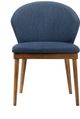 Armen Living Arcadia and Juno 5-Piece Blue/Walnut Dining Set-4