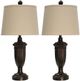 StyleCraft Madison 2-Piece Bronze Injection Molded Table Lamps-0