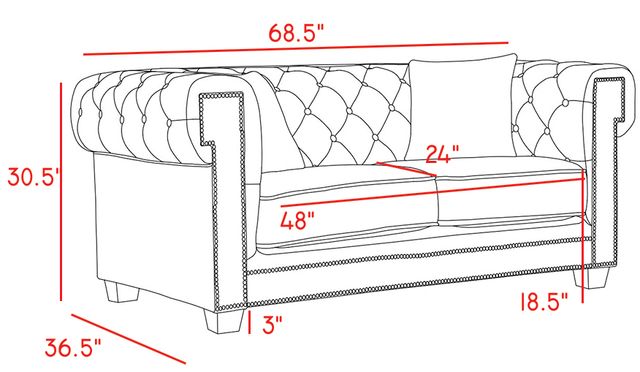 Meridian Furniture Bowery Grey Velvet Loveseat-2