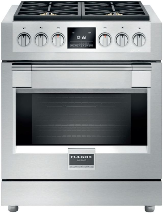 Fulgor Milano® Sofia 600 Series 30" Stainless Steel Pro Style Dual Fuel Range-0