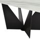 Armen Living Olivia White Dining Table with Black Base-3