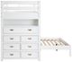 Homelegance® Sloane White Twin over Full Youth Loft Bunk Bed with Chest and Hidden Desk-3