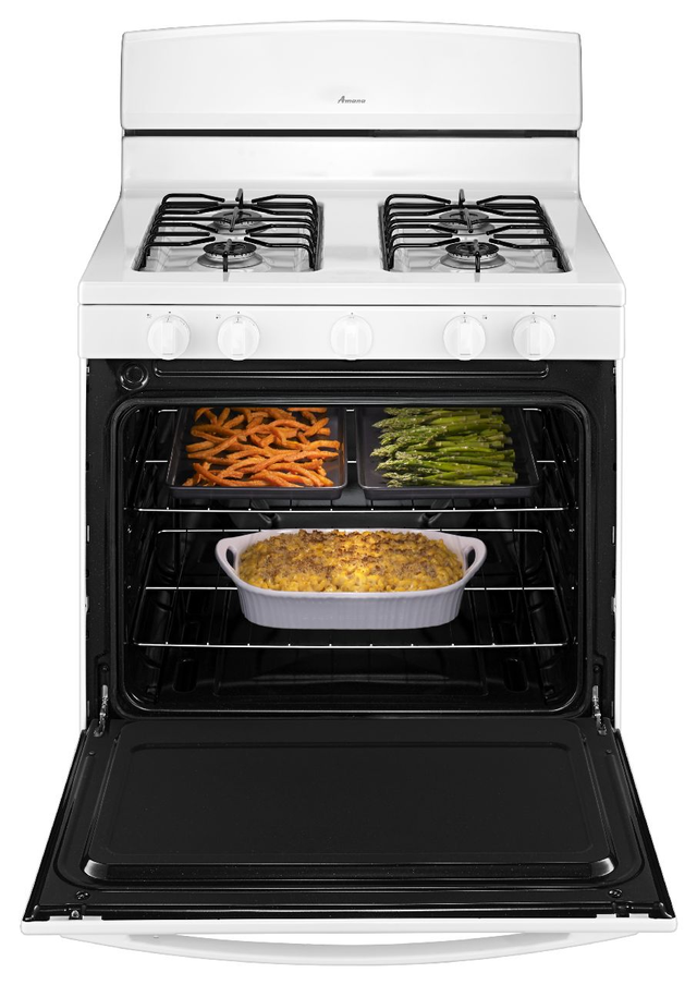 Amana® 30" White Free Standing Gas Range-2