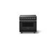 Viking® 5 Series 36" Antique Bronze Pro Style Induction Range with Brushed Brass Trim-0