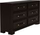 Riverside Furniture Lydia Dark Cabernet Six Drawer Dresser-2