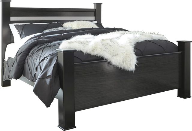 Signature Design by Ashley® Starberry 4-Piece Black King Poster Bed Set-1