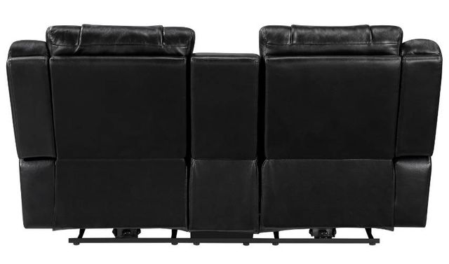 Homelegance® Huron Black Double Power Reclining Loveseat with Center Console-3