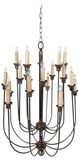A & B Home Brown Langley 20-Light Chandelier-0