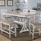 Winners Only® Prescott Brown Top Counter Dining Table with White Base-1