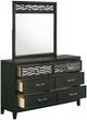 New Classic® Home Furnishings Obsidian Black Dresser and Mirror Set-3