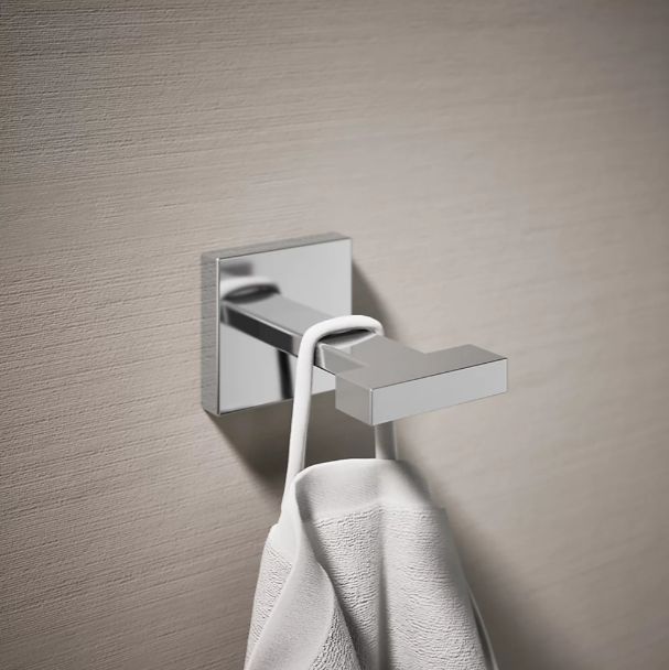 KOHLER® Square Polished Chrome Robe Hook-1