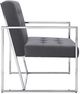 Mazin Furniture Delia Gray/Chrome Accent Chair-1