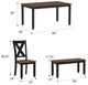 Emerald Home Arlington 6-Piece Black/Brown Dining Table Set-2