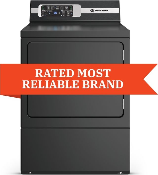 Speed Queen® DR7 7.0 Cu. Ft. Matte Black Front Load Electric Dryer-1