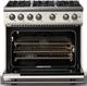 Viking® 5 Series 36" Pure White Pro Style Gas (NG) Range with Polished Chrome Trim-1