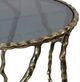 StyleCraft Twigs 2-Piece Glass on Top Nesting Table with Gold Cast Alluminum Base Set-1