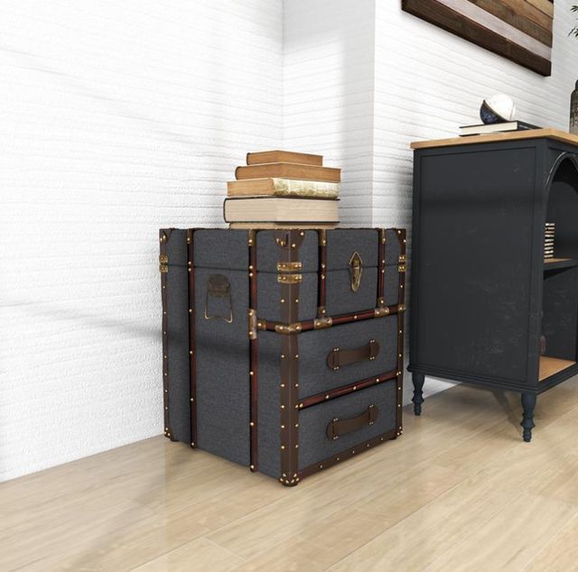 Deco Marche Blue Storage End Table-2