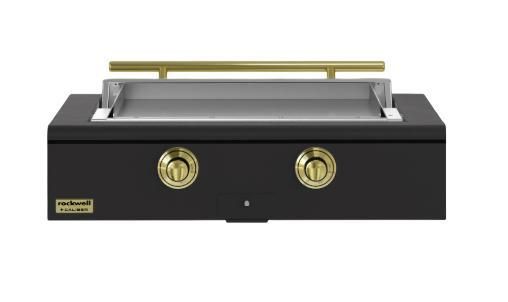 Caliber™ Rockwell Social 42" Ultra Matte Black Built-In Natural Gas Outdoor Griddle with Brass Hardware-0