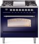 Ilve® Nostalgie II Series 36" Midnight Blue Pro Style Dual Fuel Range-1