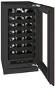 U-Line® Seamless Collection 18" 3.5 Cu. Ft. Panel Ready Wine Refrigerator with Glass Door-4