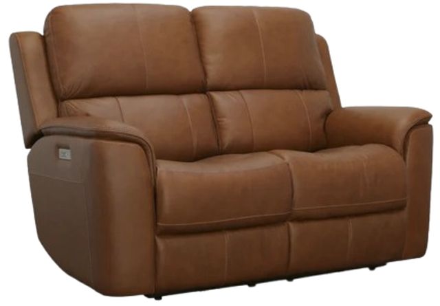 Flexsteel® Henry Caramel Leather Power Reclining Loveseat with Power Headrests and Lumbar-0