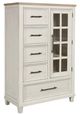 Benchcraft® Shaybrock Antique White/Brown Door Chest-0