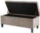 Olliix by Madison Park Taupe Shandra II Tufted Top Storage Bench-1