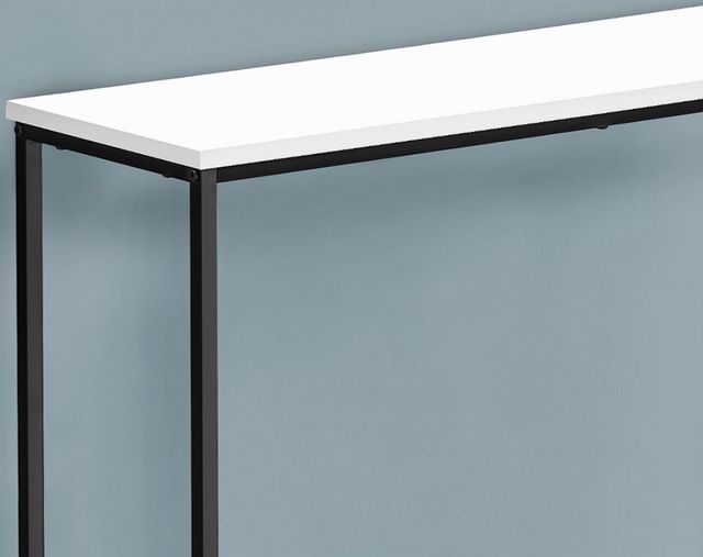 Monarch Specialties Inc. 32"L White Console Table with Black Metal Frame-1