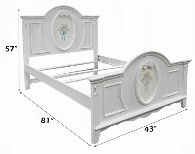 ACME Furniture Flora White Twin Panel Bed-2