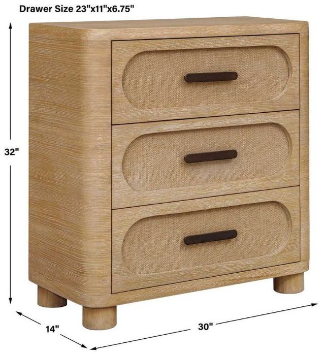 Uttermost® Scottie Natural Oak 3-Drawer Chest-2