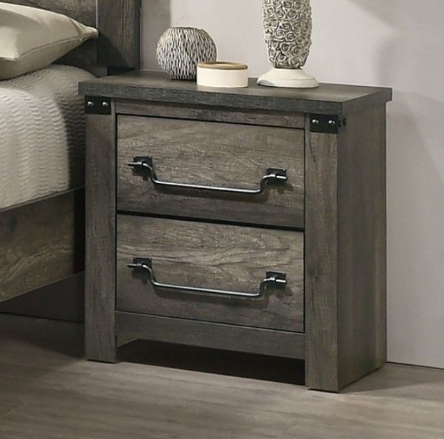 Furniture of America® Britonale 4-Piece Rustic Gray Queen Bedroom Set-3