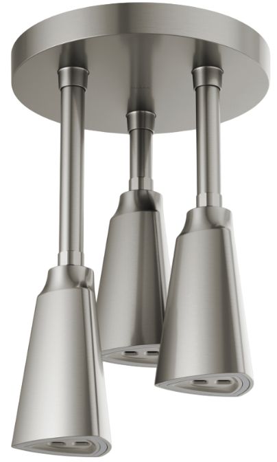 Delta Universal Showering Stainless H2Okinetic® Pendant Raincan Shower Head with LED Light-0