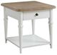 Liberty Furniture Turnberry Park Toasted Oat Rectangular End Table with Washed White Base-0