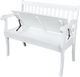 Jofran Inc. Artisan's Craft Distressed Weathered White Storage Bench-2