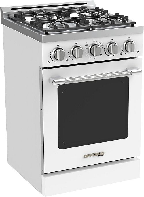 Unique® Appliances Classic Retro 24" White Slide-In Propane Gas Range-2