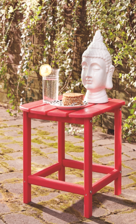 Signature Design by Ashley® Sundown Treasure Red Outdoor Rectangular End Table-2