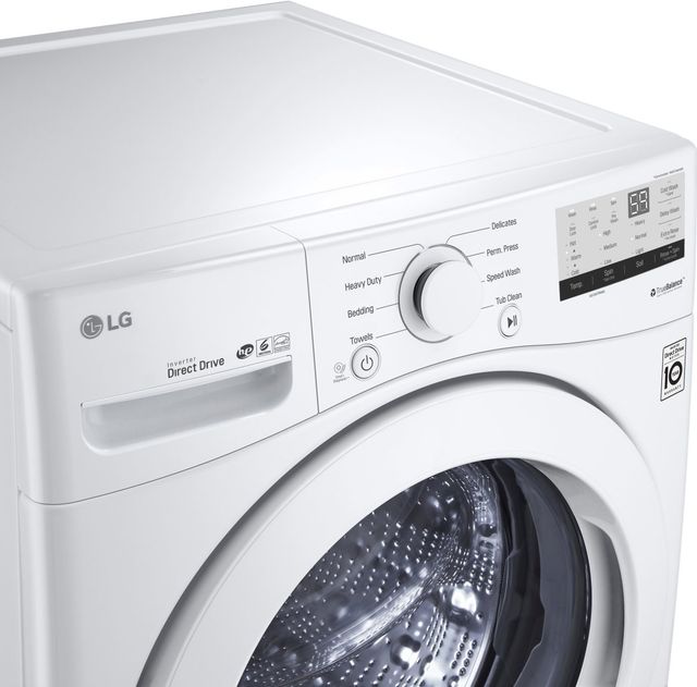 LG White Front Load Washer & Electric Dryer Laundry Pair-4