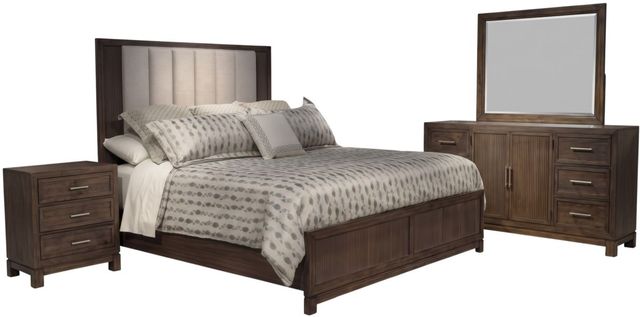 Liberty Furniture Modern Edge 4-Piece Caffe/Gray California King Bedroom Set-0
