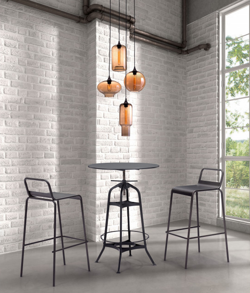 Zuo® Modern Lambie Rust/Amber Ceiling Lamp-2