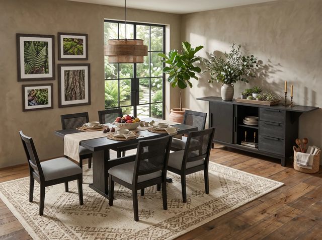 Sunny Designs™ Geovanni Umber Dining Table with Tile Top Insert-1