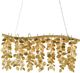 Currey & Company Aviva Stanoff Golden Eucalyptus Contemporary Gold Leaf Rectangular Chandelier-1