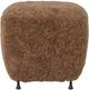 Four Hands Joey Amber Shearling Ottoman-3