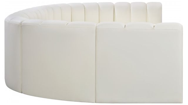 Meridian Furniture Arc 8-Piece Cream Leather Modular Sectional-3