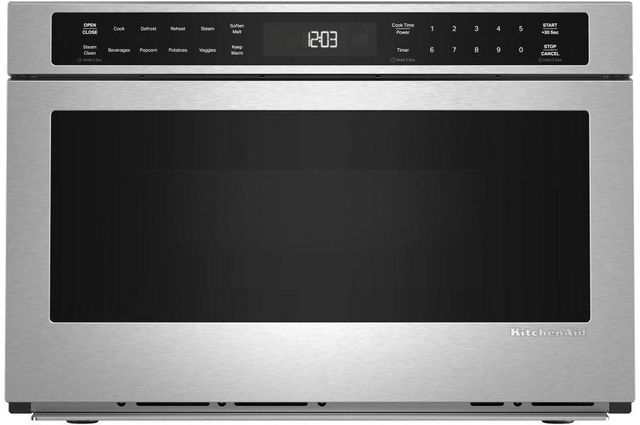 KitchenAid® 24" 1.3 Cu. Ft. PrintShield™ Stainless Finish Microwave Drawer with Steam Cooking-0